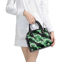 Puakenikeni Maile Lei Shoulder Handbag Frangipani Green Tropical Leaves LT01 - Polynesian Pride