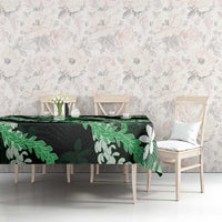 Puakenikeni Maile Lei Tablecloth Frangipani Green Tropical Leaves LT01 - Polynesian Pride
