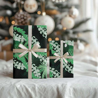 Puakenikeni Maile Lei Wrapping Paper Frangipani Green Tropical Leaves LT01 - Polynesian Pride