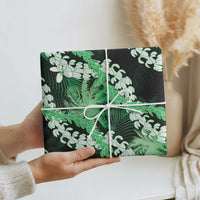 Puakenikeni Maile Lei Wrapping Paper Frangipani Green Tropical Leaves LT01 - Polynesian Pride