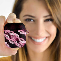 Puakenikeni Maile Lei AirPods Case Frangipani Pink Tropical Leaves LT01 - Polynesian Pride