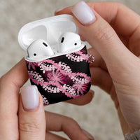 Puakenikeni Maile Lei AirPods Case Frangipani Pink Tropical Leaves LT01 - Polynesian Pride