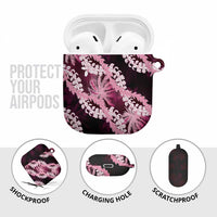 Puakenikeni Maile Lei AirPods Case Frangipani Pink Tropical Leaves LT01 - Polynesian Pride