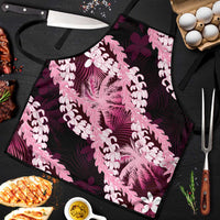 Puakenikeni Maile Lei Apron Frangipani Pink Tropical Leaves LT01 Pink - Polynesian Pride