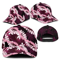 Puakenikeni Maile Lei Classic Cap Frangipani Pink Tropical Leaves LT01 - Polynesian Pride