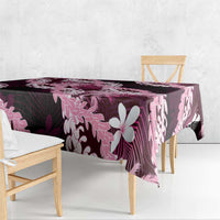 Puakenikeni Maile Lei Tablecloth Frangipani Pink Tropical Leaves LT01 - Polynesian Pride