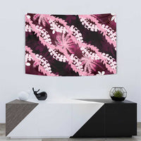 Puakenikeni Maile Lei Tapestry Frangipani Pink Tropical Leaves LT01 - Polynesian Pride