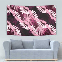 Puakenikeni Maile Lei Tapestry Frangipani Pink Tropical Leaves LT01 - Polynesian Pride