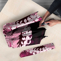 Puakenikeni Maile Lei Umbrella Frangipani Pink Tropical Leaves LT01 - Polynesian Pride
