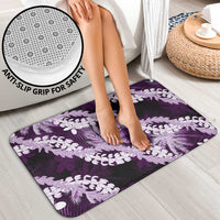 Puakenikeni Maile Lei Bathroom Set Frangipani Purple Tropical Leaves LT01 - Polynesian Pride