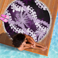 Puakenikeni Maile Lei Beach Blanket Frangipani Purple Tropical Leaves LT01 - Polynesian Pride