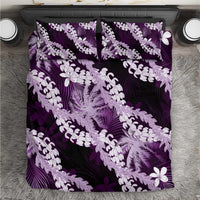 Puakenikeni Maile Lei Bedding Set Frangipani Purple Tropical Leaves LT01 Purple - Polynesian Pride