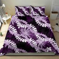 Puakenikeni Maile Lei Bedding Set Frangipani Purple Tropical Leaves LT01 - Polynesian Pride