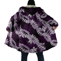 Puakenikeni Maile Lei Cloak Frangipani Purple Tropical Leaves LT01 - Polynesian Pride