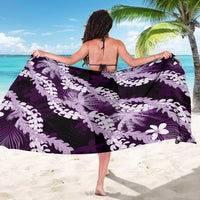 Puakenikeni Maile Lei Sarong Frangipani Purple Tropical Leaves LT01 - Polynesian Pride