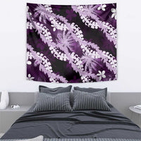 Puakenikeni Maile Lei Tapestry Frangipani Purple Tropical Leaves LT01 - Polynesian Pride