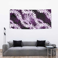 Puakenikeni Maile Lei Tapestry Frangipani Purple Tropical Leaves LT01 - Polynesian Pride