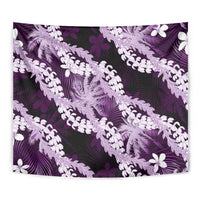 Puakenikeni Maile Lei Tapestry Frangipani Purple Tropical Leaves LT01 - Polynesian Pride