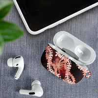Puakenikeni Maile Lei AirPods Case Frangipani Red Tropical Leaves LT01 - Polynesian Pride