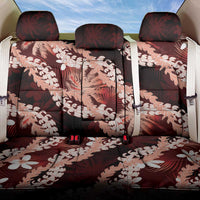 Puakenikeni Maile Lei Back Car Seat Cover Frangipani Red Tropical Leaves LT01 One Size Red - Polynesian Pride