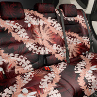 Puakenikeni Maile Lei Back Car Seat Cover Frangipani Red Tropical Leaves LT01 - Polynesian Pride