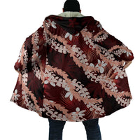 Puakenikeni Maile Lei Cloak Frangipani Red Tropical Leaves LT01 - Polynesian Pride