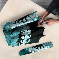 Puakenikeni Maile Lei Umbrella Frangipani Turquoise Tropical Leaves LT01 - Polynesian Pride