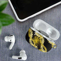 Puakenikeni Maile Lei AirPods Case Frangipani Yellow Tropical Leaves LT01 - Polynesian Pride