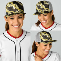Puakenikeni Maile Lei Baseball Net Cap Frangipani Yellow Tropical Leaves LT01 - Polynesian Pride