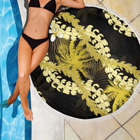 Puakenikeni Maile Lei Beach Blanket Frangipani Yellow Tropical Leaves LT01 - Polynesian Pride