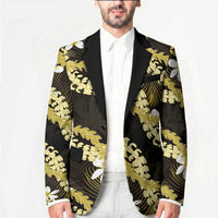 Puakenikeni Maile Lei Blazer Frangipani Yellow Tropical Leaves LT01 - Polynesian Pride