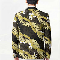Puakenikeni Maile Lei Blazer Frangipani Yellow Tropical Leaves LT01 - Polynesian Pride