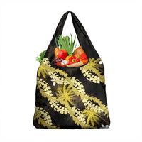 Puakenikeni Maile Lei Grocery Bag Frangipani Yellow Tropical Leaves LT01 1-pack One Size Yellow - Polynesian Pride