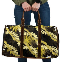 Puakenikeni Maile Lei Travel Bag Frangipani Yellow Tropical Leaves LT01 Yellow - Polynesian Pride
