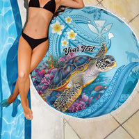 Personalized Hawaii Sea Turtle Beach Blanket Hawaii Map Ocean Vibes LT01 - Polynesian Pride