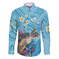 Personalized Hawaii Sea Turtle Family Matching Off Shoulder Short Dress and Hawaiian Shirt Hawaii Map Ocean Vibes