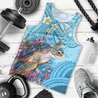 Personalized Hawaii Sea Turtle Men Tank Top Hawaii Map Ocean Vibes LT01 - Polynesian Pride
