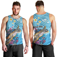 Personalized Hawaii Sea Turtle Men Tank Top Hawaii Map Ocean Vibes LT01 - Polynesian Pride