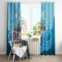 Personalized Hawaii Sea Turtle Window Curtain Hawaii Map Ocean Vibes LT01 - Polynesian Pride