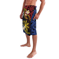 Philippines Spirit Tribal Sun Plumeria Lavalava Red And Blue Polynesian Pattern LT01 - Polynesian Pride