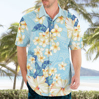 Hawaii Hibiscus Plumeria Blue Hawaiian Shirt Polynesian Pattern LT01 - Polynesian Pride