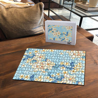 Hawaii Hibiscus Plumeria Blue Puzzle Polynesian Pattern LT01 - Polynesian Pride