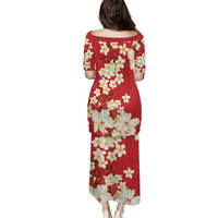 Hawaii Hibiscus Plumeria Red Family Matching Puletasi and Hawaiian Shirt Polynesian Pattern LT01 - Polynesian Pride