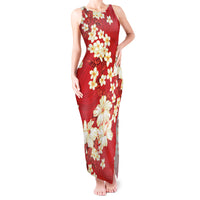 Hawaii Hibiscus Plumeria Red Tank Maxi Dress Polynesian Pattern LT01 Women Red - Polynesian Pride