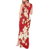 Hawaii Hibiscus Plumeria Red Tank Maxi Dress Polynesian Pattern LT01 - Polynesian Pride