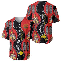 Papua New Guinea 50th Independence Baseball Jersey PNG Batik Pattern - Polynesian Pride