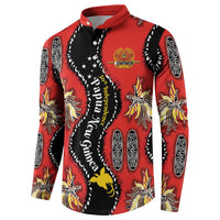Papua New Guinea 50th Independence Button Sweatshirt PNG Batik Pattern LT01 - Polynesian Pride