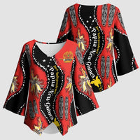 Papua New Guinea 50th Independence Kimono Sleeve Blouse PNG Batik Pattern LT01 - Polynesian Pride