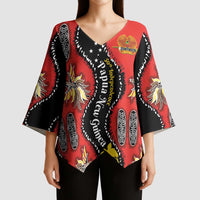 Papua New Guinea 50th Independence Kimono Sleeve Blouse PNG Batik Pattern LT01 - Polynesian Pride