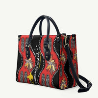 Papua New Guinea 50th Independence Leather Bag PNG Batik Pattern - Polynesian Pride
